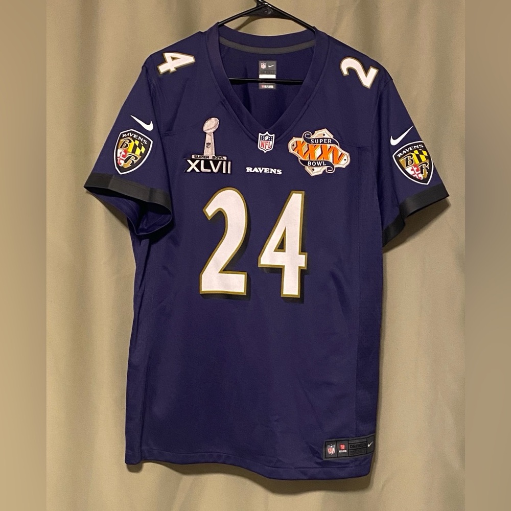 Nike On Field Baltimore Ravens Super Bowl XLVII  Maximus #24 Fan Jersey Size XXL
